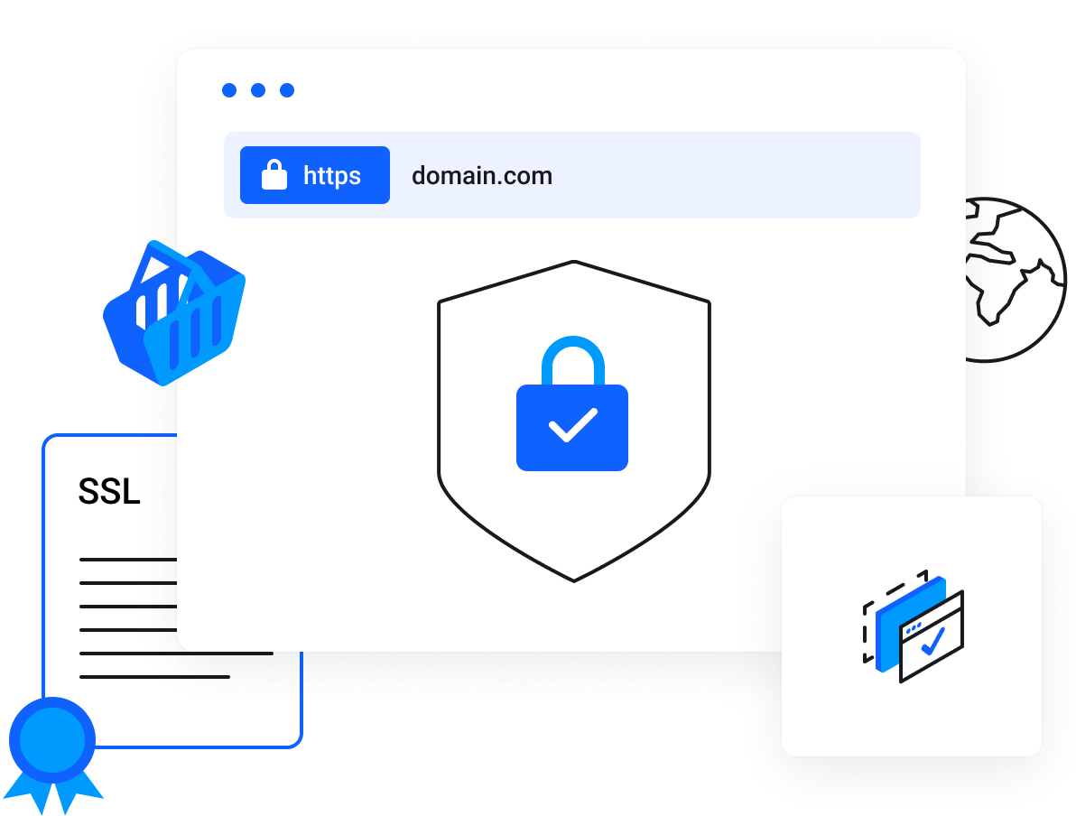 SSL certificates create an encrypted connection and reinforce trust.