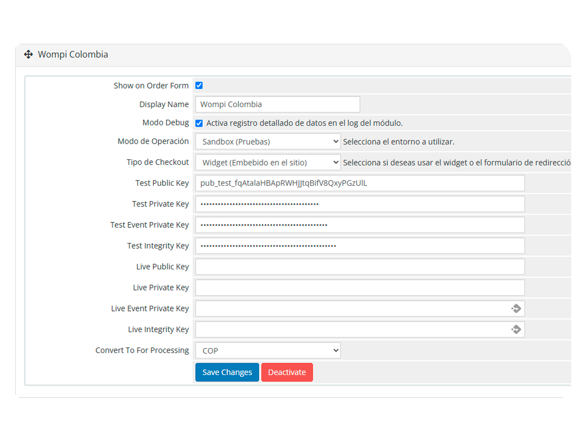 Pagos en Línea Seguros con Wompi Colombia - Configuración