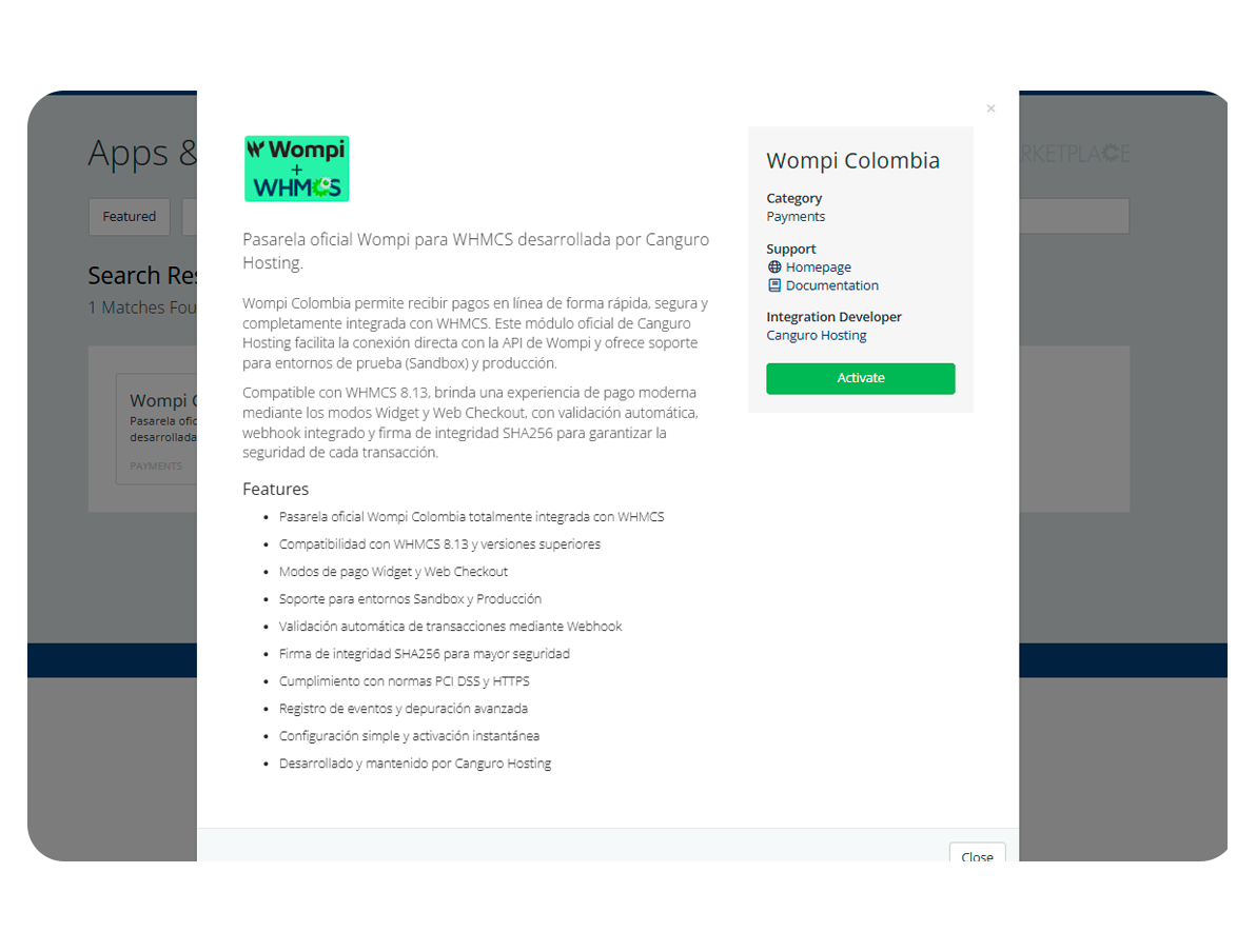 Pagos en Línea Seguros con Wompi Colombia - Activación